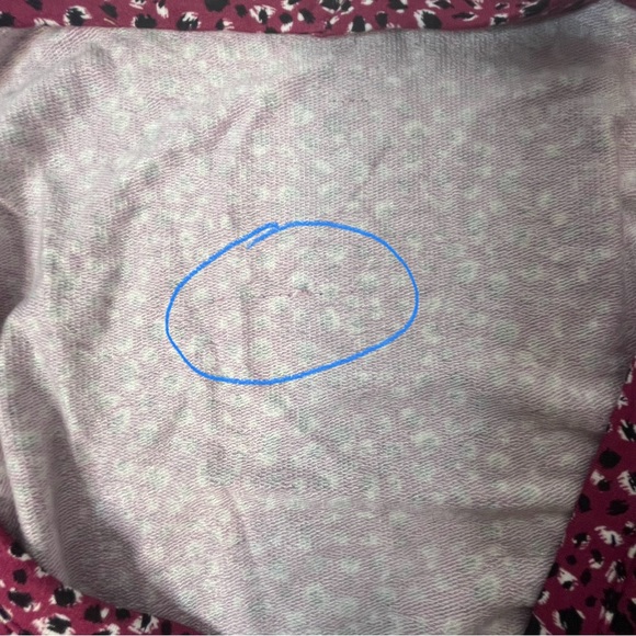 SkinnyGirl Mesh Shoulder Long Sleeve V-Neck Berry Sweatshirt Blouse Size 3X New! - Picture 9 of 9